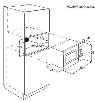 Aeg MC2662E-M microgolfoven enkel microgolven (inbouw) MC 2662 MC2662 MC 2662 EM