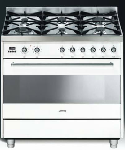 cuisini�re Smeg C9GMB cuisini�re gaz (taque) + �lectricit� (four)
