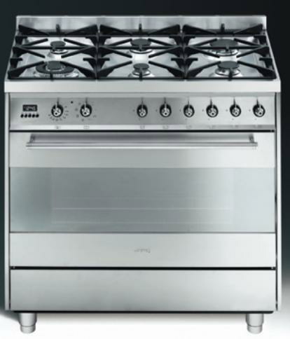 cuisini�re Smeg C9GMX cuisini�re gaz (taque) + �lectricit� (four)