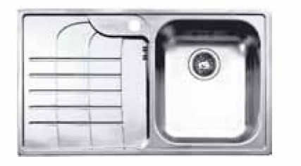 spoelbak inox microstructuur Franke ZOT614L1 spoelbak inox microstructuur ZOT 614L1 ZOT 614 L 1
